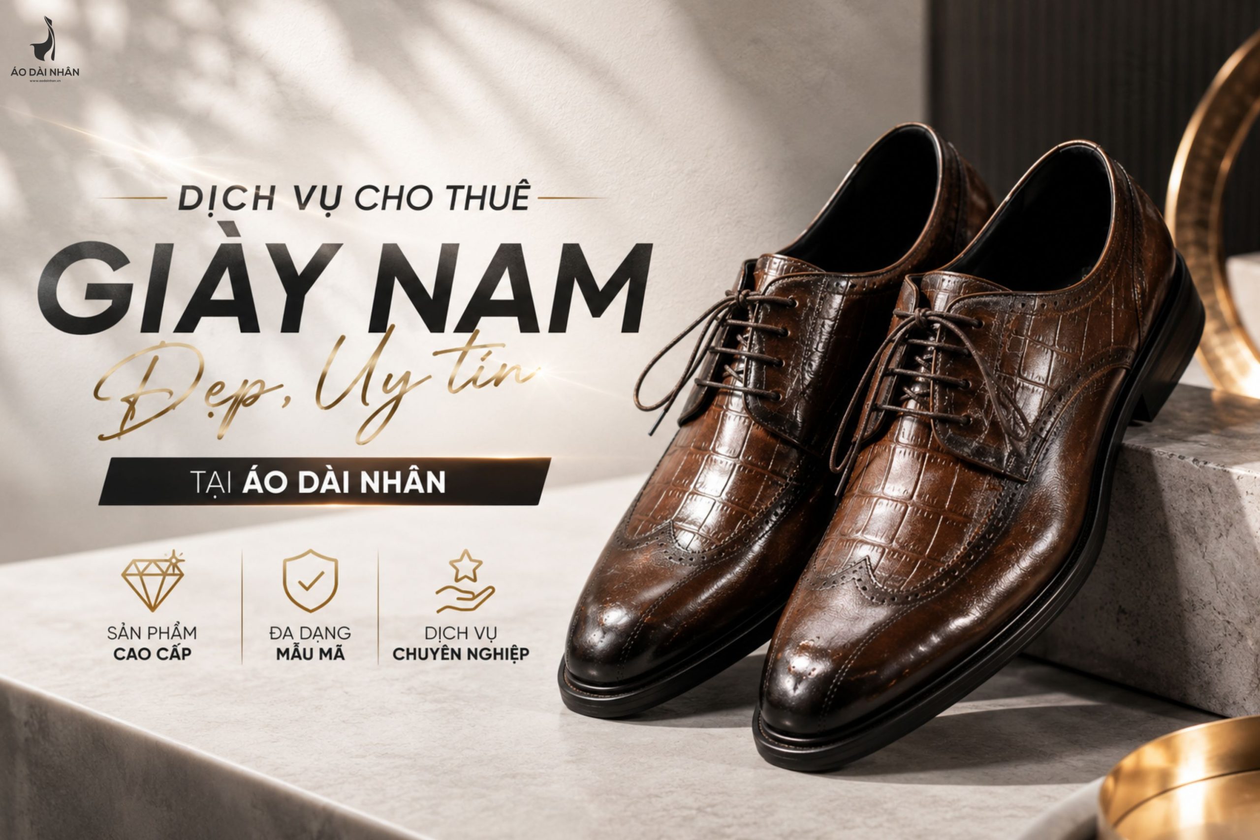 Cho thuê giày nam giá rẻ, uy tín
