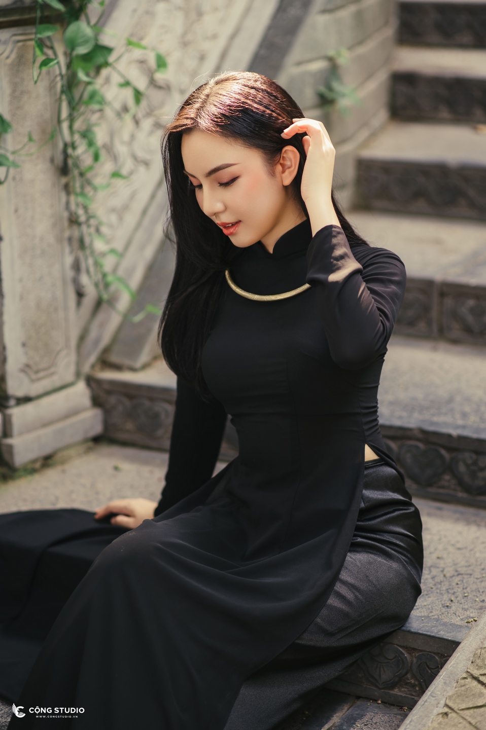 Chụp ảnh áo dài đen (21)